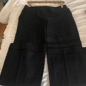 Blue linen pants from j crew